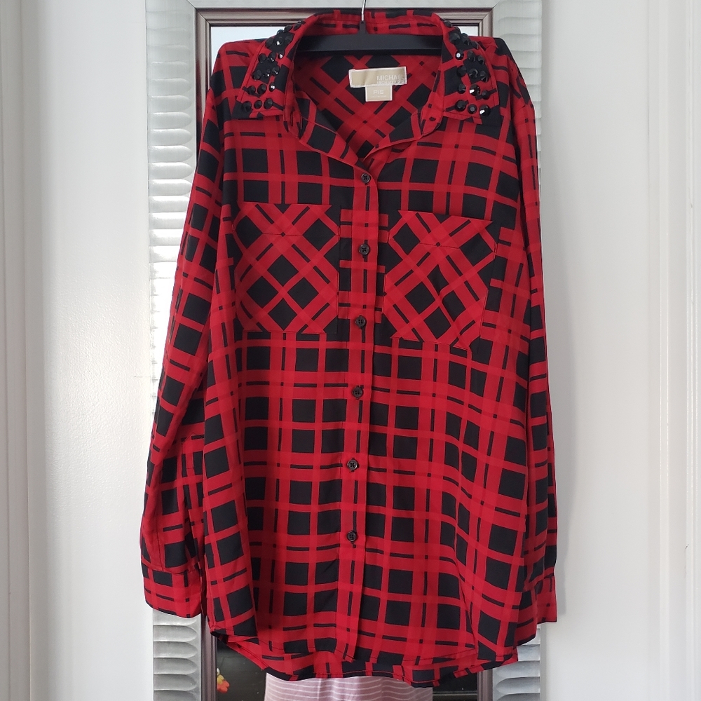 Michael Kors Button Down Top with Studs